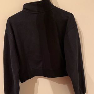 Aritzia Black Cozy Cropped Sweater